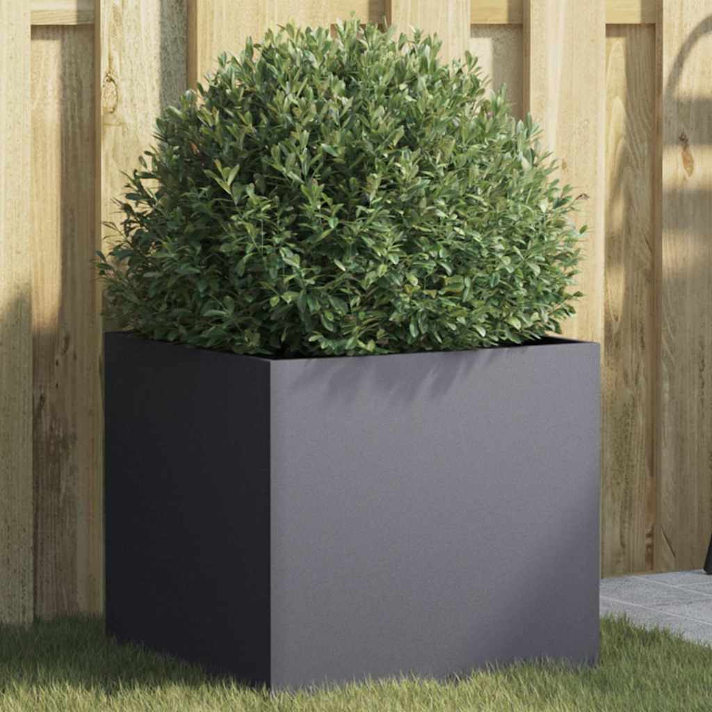 Vidaxl plantenbak 42x40x39 cm staal antracietkleurig