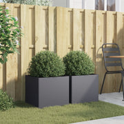 Vidaxl plantenbakken 2 st 42x40x39 cm staal antracietkleurig - afbeelding 3