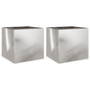 Vidaxl plantenbakken 2 st 42x40x39 cm roestvrij staal zilverkleurig