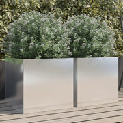 Vidaxl plantenbakken 2 st 42x40x39 cm roestvrij staal zilverkleurig - afbeelding 1