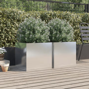 Vidaxl plantenbakken 2 st 49x47x46 cm roestvrij staal zilverkleurig - afbeelding 3