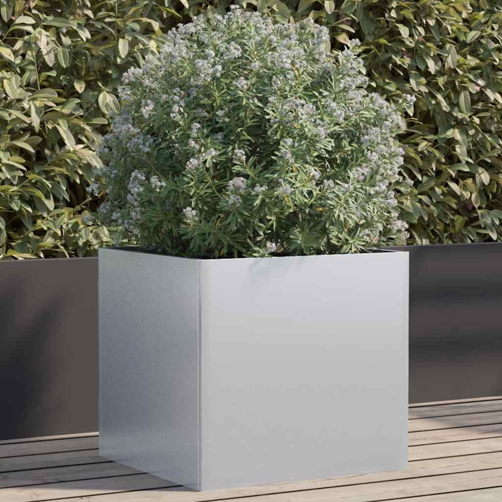 Vidaxl plantenbak 49x47x46 cm gegalvaniseerd staal zilverkleurig