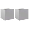 Vidaxl plantenbakken 2 st 49x47x46 cm gegalvaniseerd staal zilverkleur