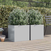 Vidaxl plantenbakken 2 st 49x47x46 cm gegalvaniseerd staal zilverkleur - afbeelding 3