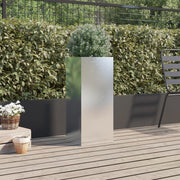 Vidaxl plantenbak 32x29x75 cm roestvrij staal zilverkleurig - afbeelding 3