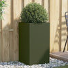 Vidaxl plantenbak 42x38x75 cm staal olijfgroen