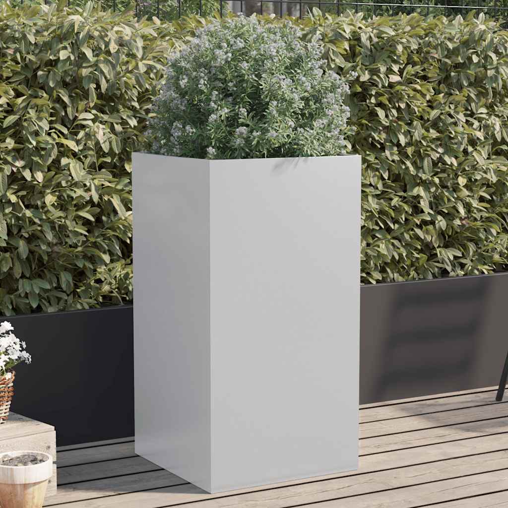 Vidaxl plantenbak 42x38x75 cm gegalvaniseerd staal zilverkleurig