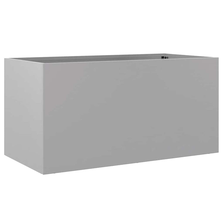 Vidaxl plantenbak 62x30x29 cm gegalvaniseerd staal zilverkleurig