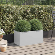 Vidaxl plantenbak 62x30x29 cm gegalvaniseerd staal zilverkleurig - afbeelding 3