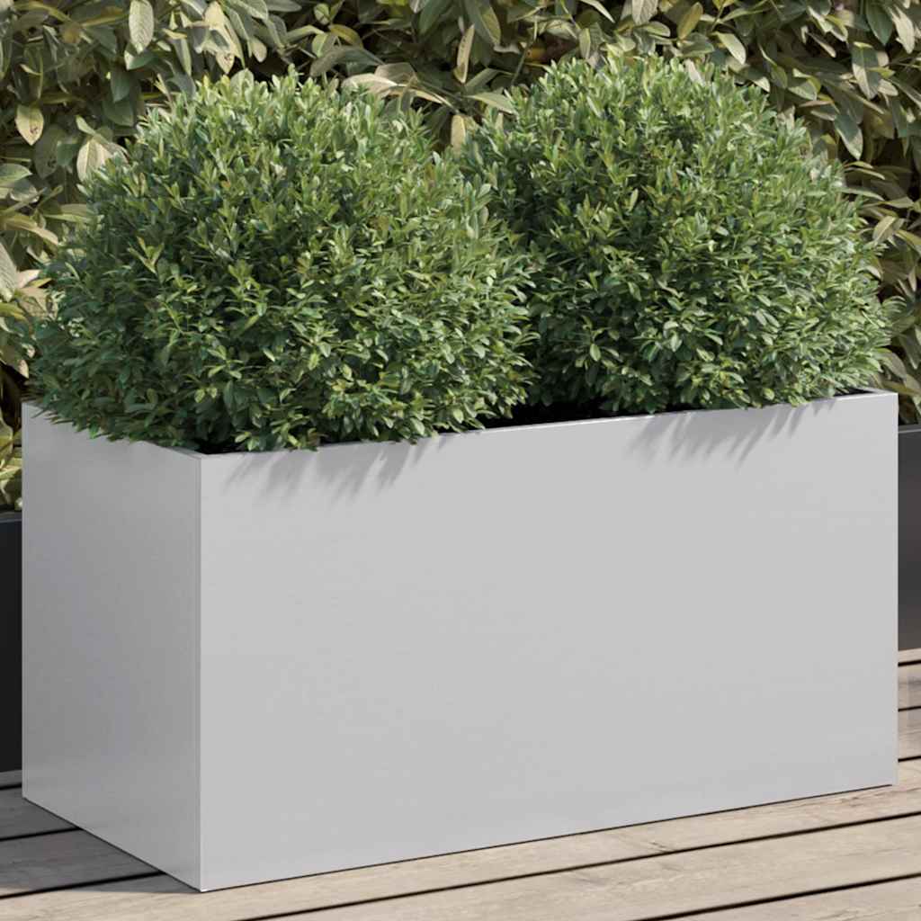 Vidaxl plantenbak 62x30x29 cm gegalvaniseerd staal zilverkleurig