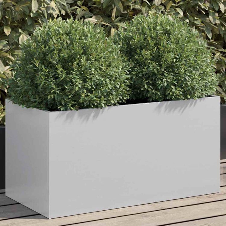 Vidaxl plantenbak 62x30x29 cm gegalvaniseerd staal zilverkleurig