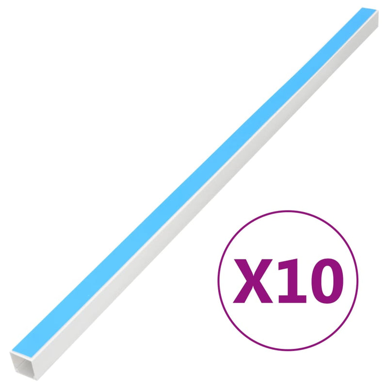 Vidaxl kabelgoot zelfklevend 15x10 mm 10 m pvc