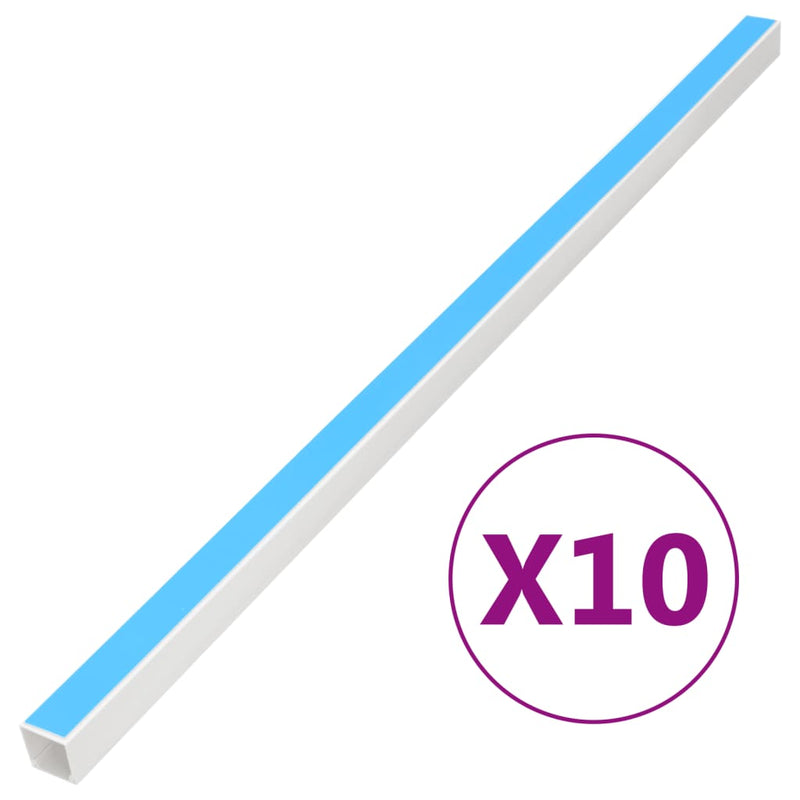 Vidaxl kabelgoot zelfklevend 20x10 mm 10 m pvc