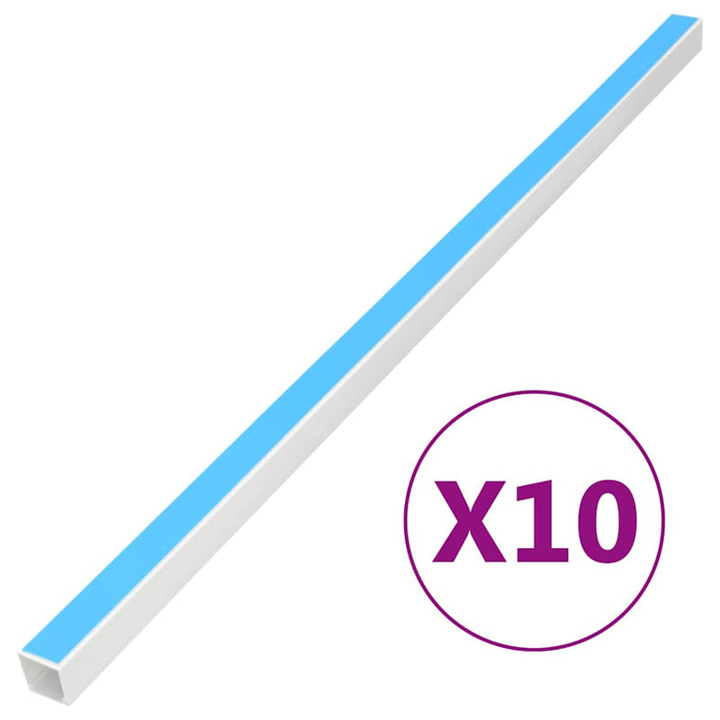 Vidaxl kabelgoot zelfklevend 40x40 mm 10 m pvc