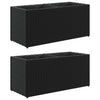 Vidaxl plantenbakken met 2 potten 2 st 72x30x32 cm poly rattan zwart