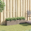 Vidaxl plantenbakken met 2 potten 2 st 72x30x32 cm poly rattan grijs