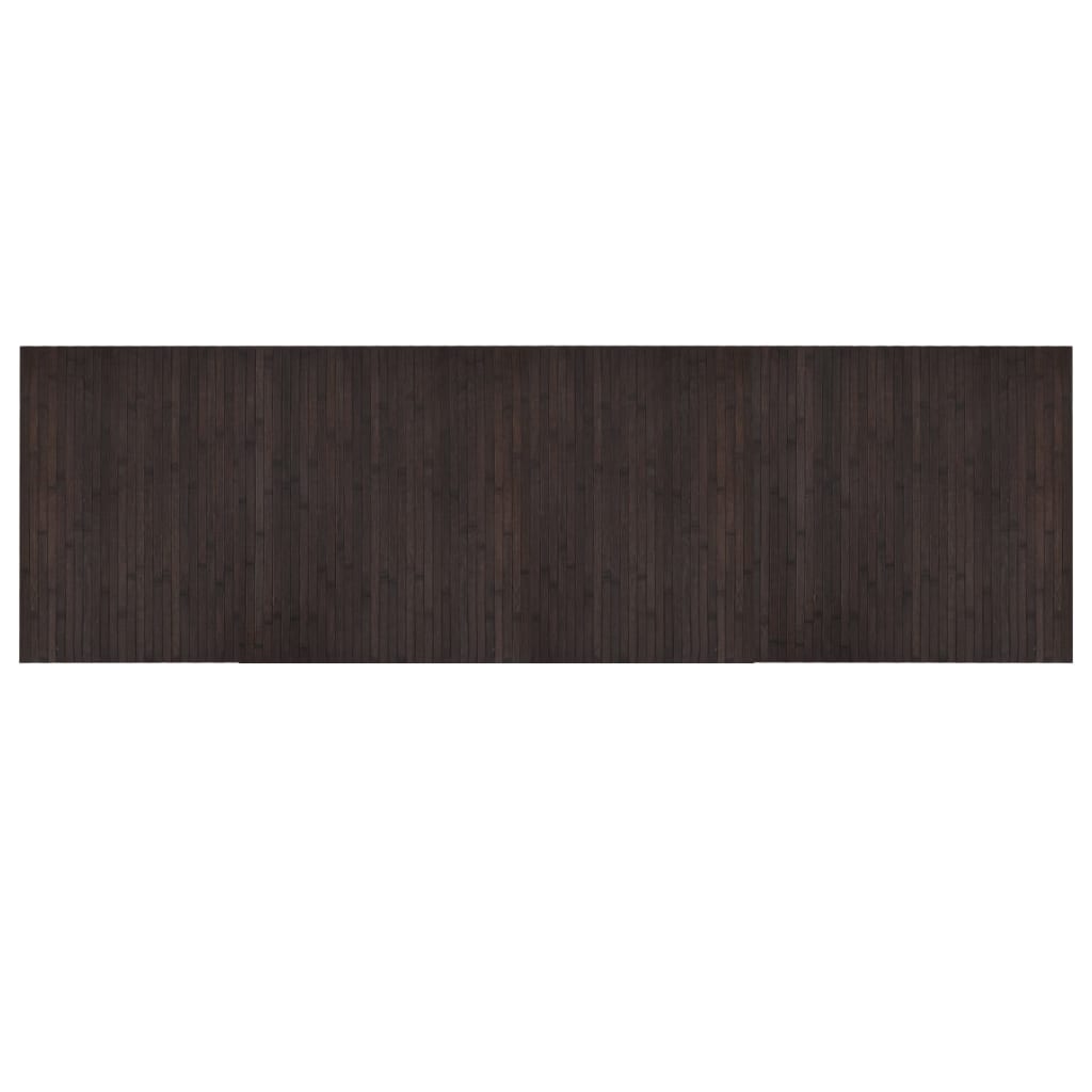 Vidaxl vloerkleed rechthoekig 60x200 cm bamboe donkerbruin