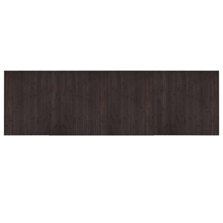 Vidaxl vloerkleed rechthoekig 60x200 cm bamboe donkerbruin