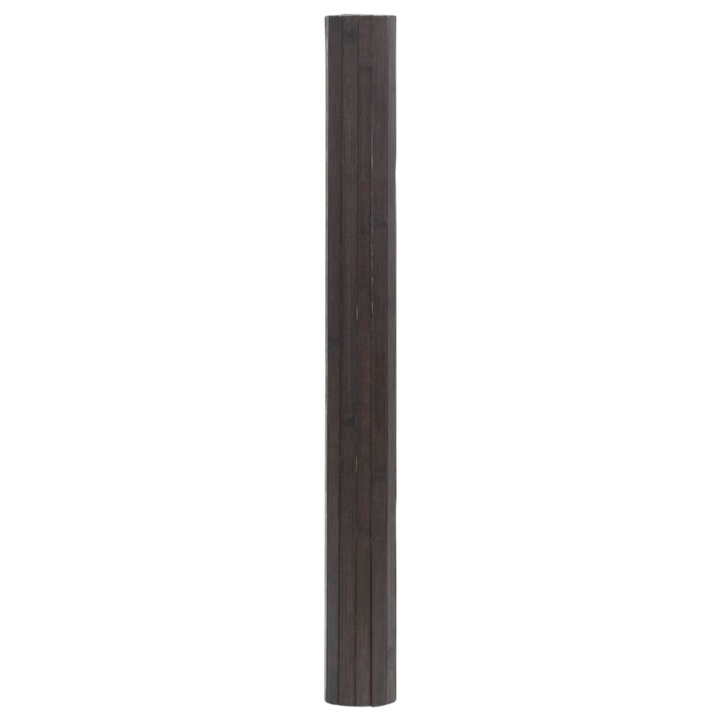 Vidaxl vloerkleed rechthoekig 60x200 cm bamboe donkerbruin