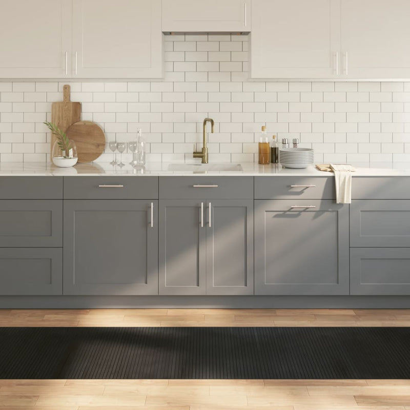 Vidaxl vloerkleed rechthoekig 70x300 cm bamboe zwart