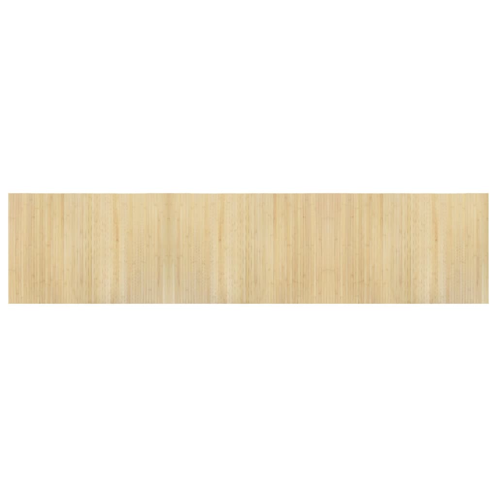 Vidaxl vloerkleed rechthoekig 70x300 cm bamboe lichtnaturel