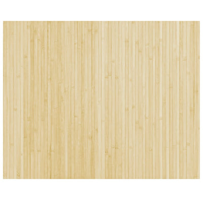 Vidaxl vloerkleed rechthoekig 80x100 cm bamboe lichtnaturel