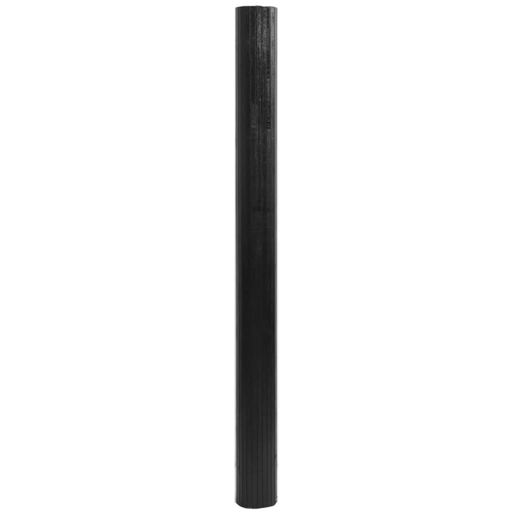 Vidaxl vloerkleed rechthoekig 80x200 cm bamboe zwart