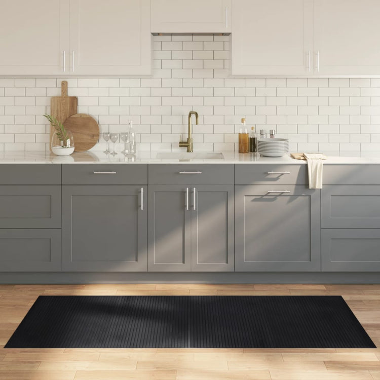 Vidaxl vloerkleed rechthoekig 80x200 cm bamboe zwart