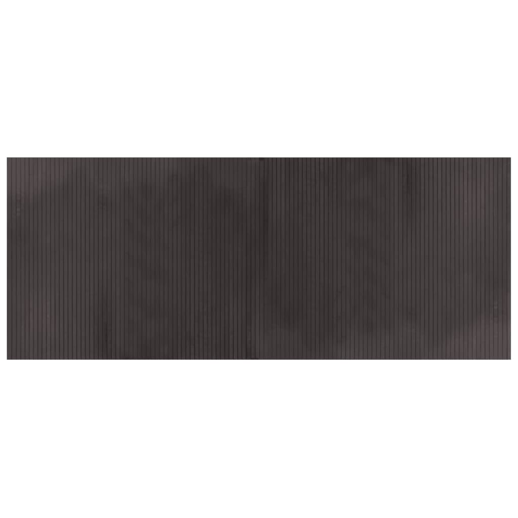 Vidaxl vloerkleed rechthoekig 80x200 cm bamboe donkerbruin