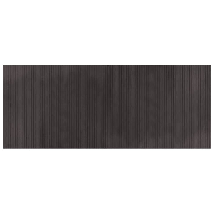 Vidaxl vloerkleed rechthoekig 80x200 cm bamboe donkerbruin