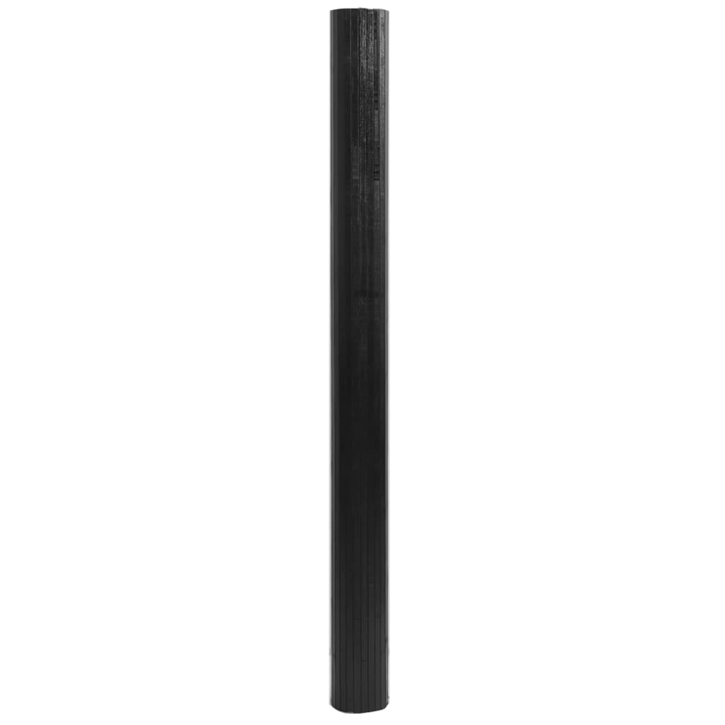 Vidaxl vloerkleed rechthoekig 80x300 cm bamboe zwart