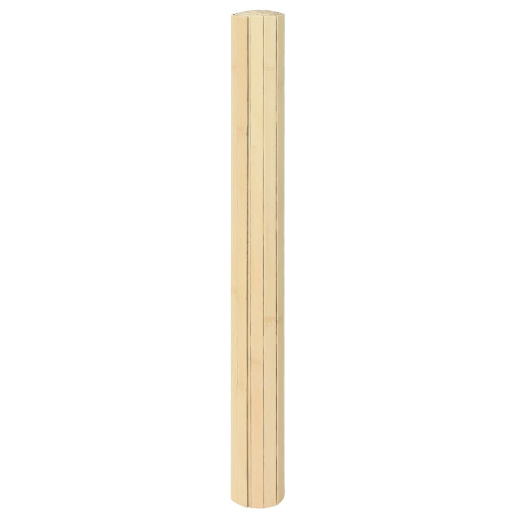 Vidaxl vloerkleed rechthoekig 100x200 cm bamboe lichtnaturel
