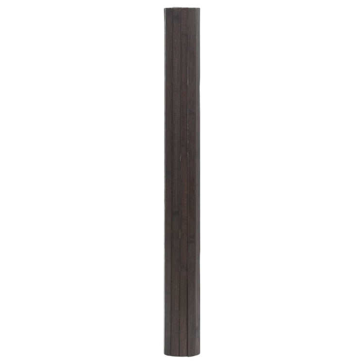 Vidaxl vloerkleed rechthoekig 100x400 cm bamboe donkerbruin