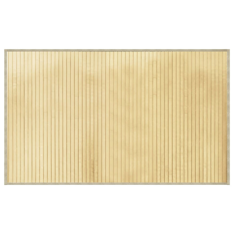 Vidaxl vloerkleed rechthoekig 60x100 cm bamboe lichtnaturel