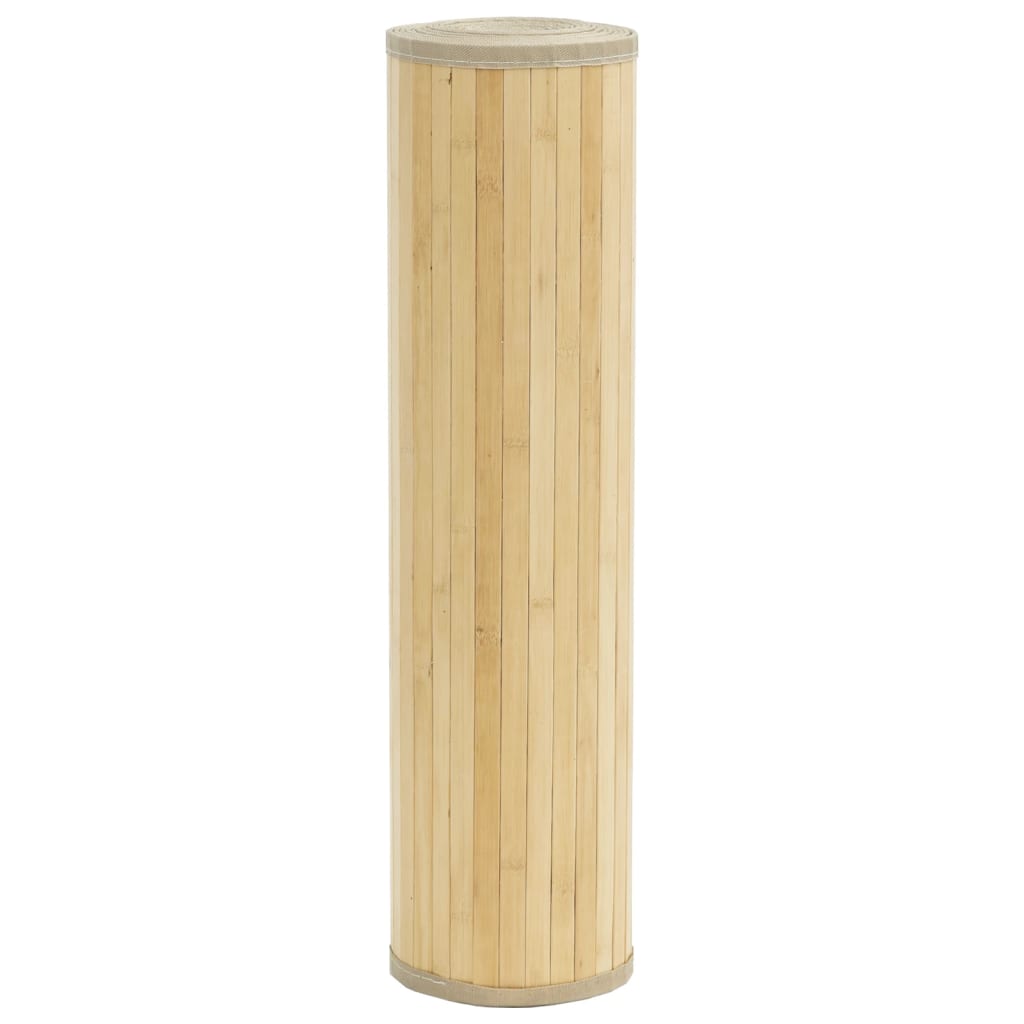 Vidaxl vloerkleed rechthoekig 60x100 cm bamboe lichtnaturel