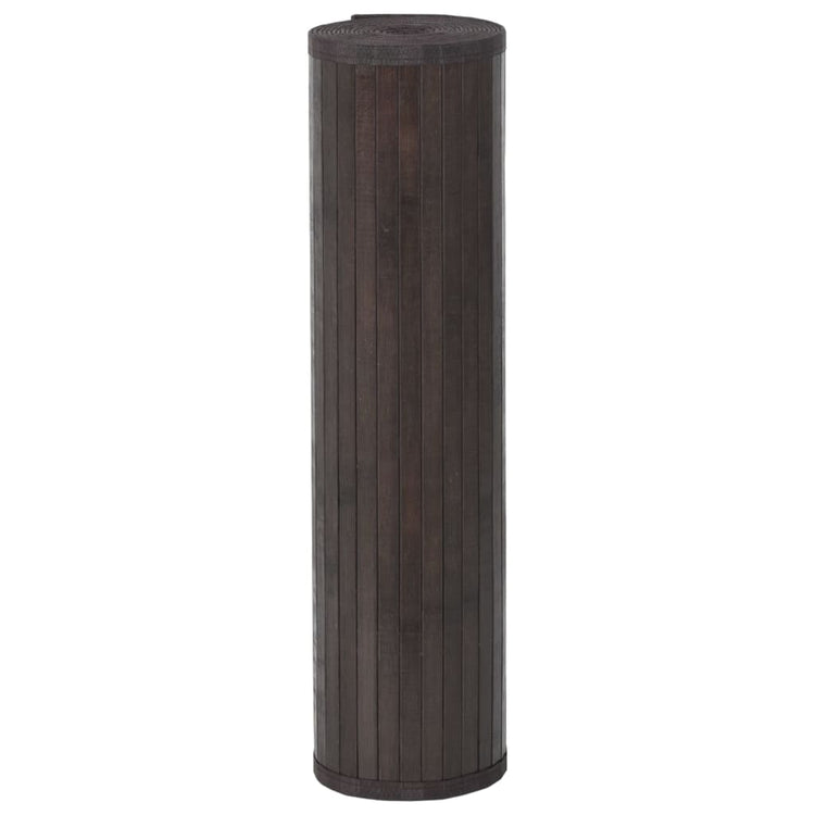 Vidaxl vloerkleed rechthoekig 60x100 cm bamboe donkerbruin