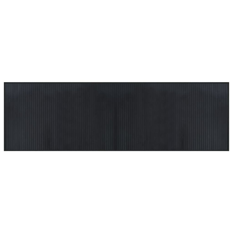 Vidaxl vloerkleed rechthoekig 60x200 cm bamboe zwart
