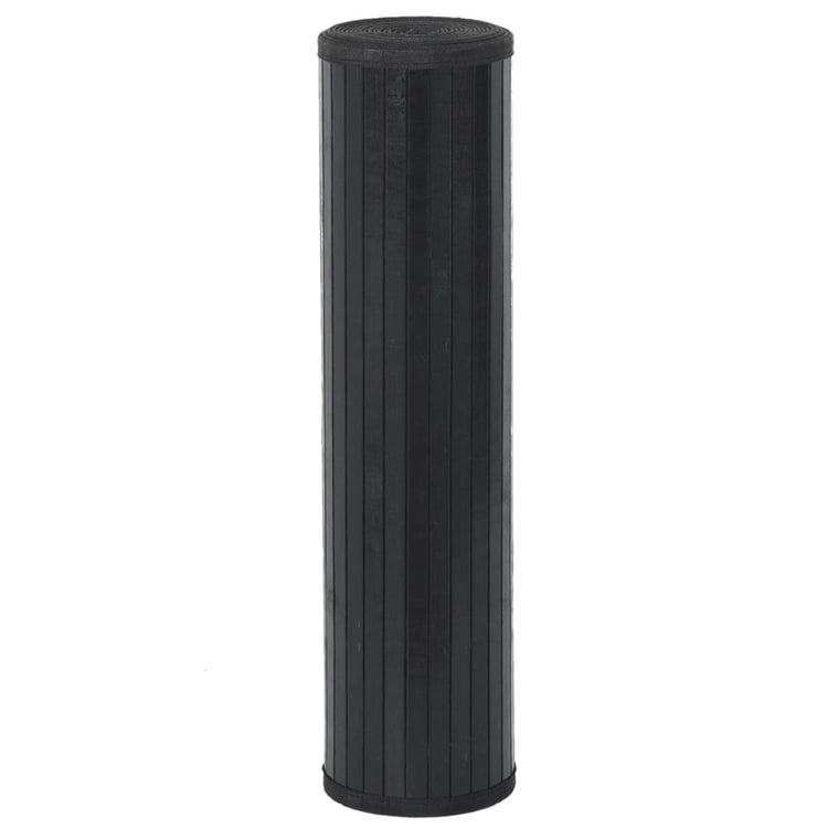 Vidaxl vloerkleed rechthoekig 60x200 cm bamboe zwart