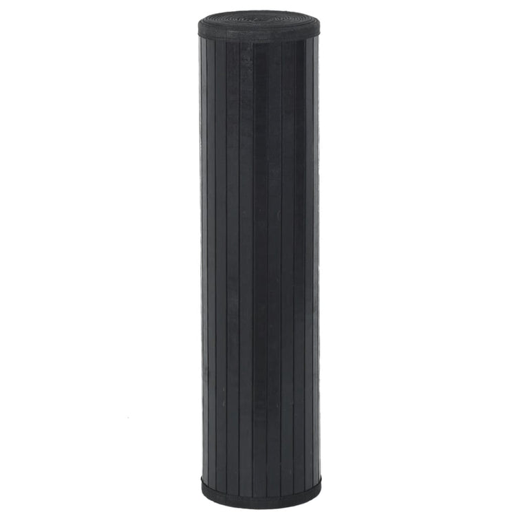 Vidaxl vloerkleed rechthoekig 60x1000 cm bamboe zwart