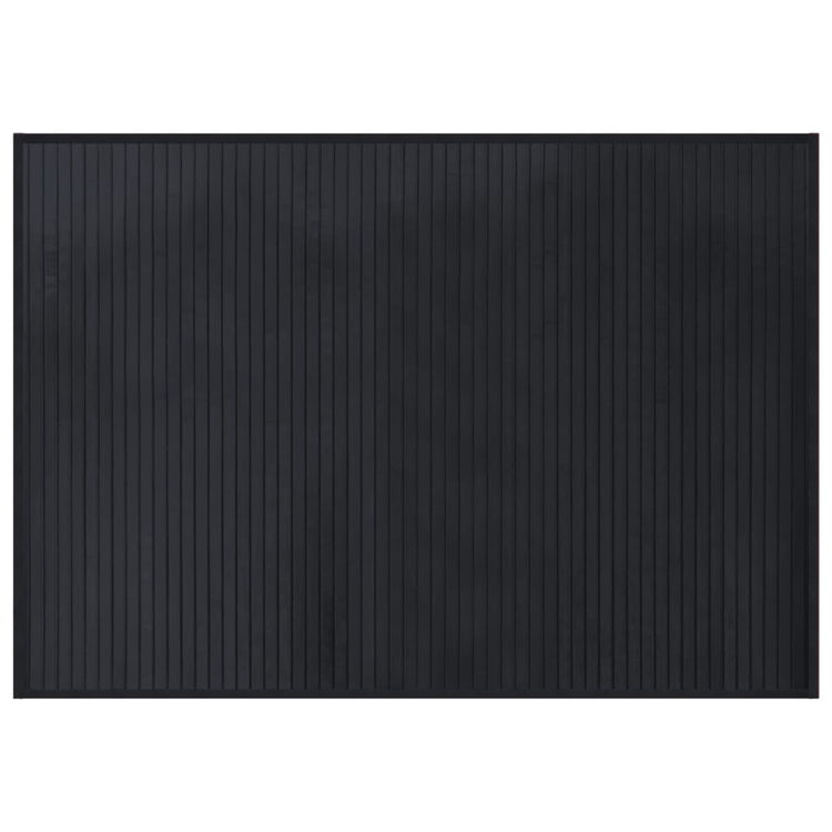 Vidaxl vloerkleed rechthoekig 70x100 cm bamboe zwart