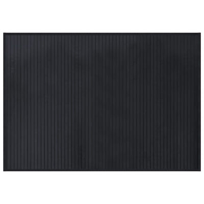 Vidaxl vloerkleed rechthoekig 70x100 cm bamboe zwart