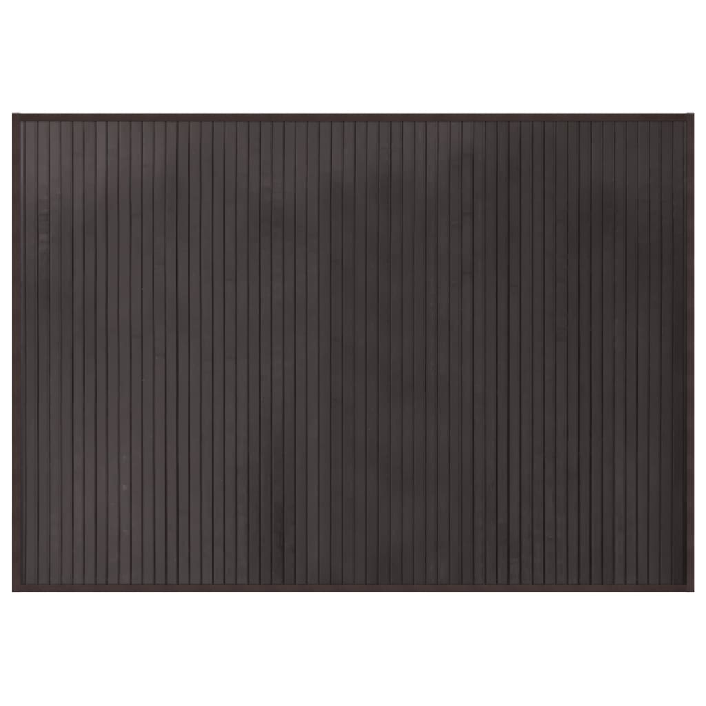 Vidaxl vloerkleed rechthoekig 70x100 cm bamboe donkerbruin