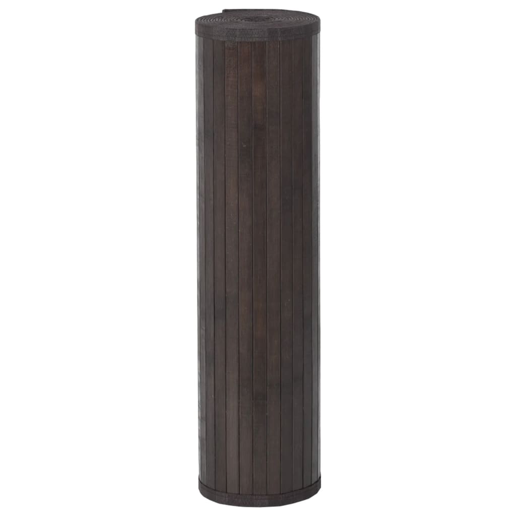Vidaxl vloerkleed rechthoekig 70x100 cm bamboe donkerbruin