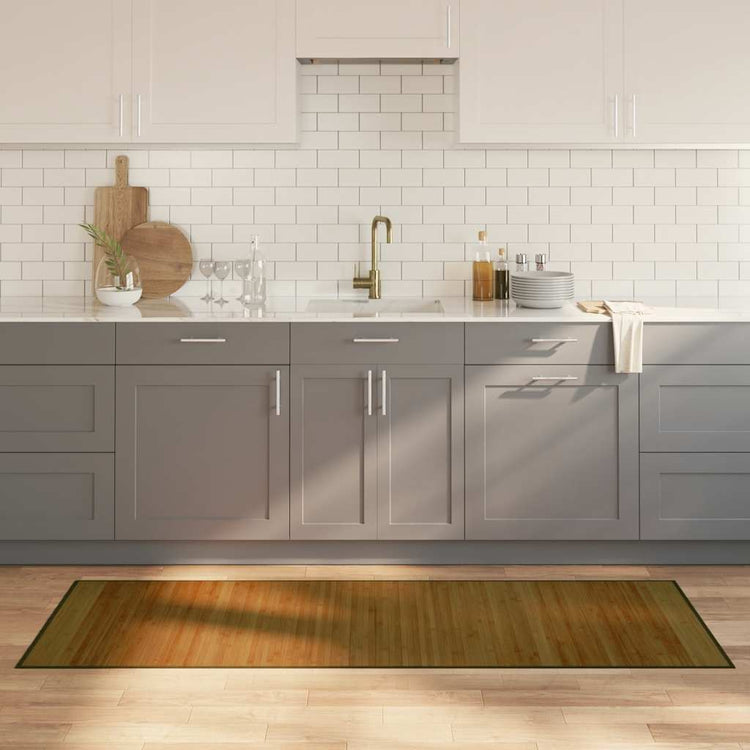Vidaxl vloerkleed rechthoekig 70x200 cm bamboe bruin