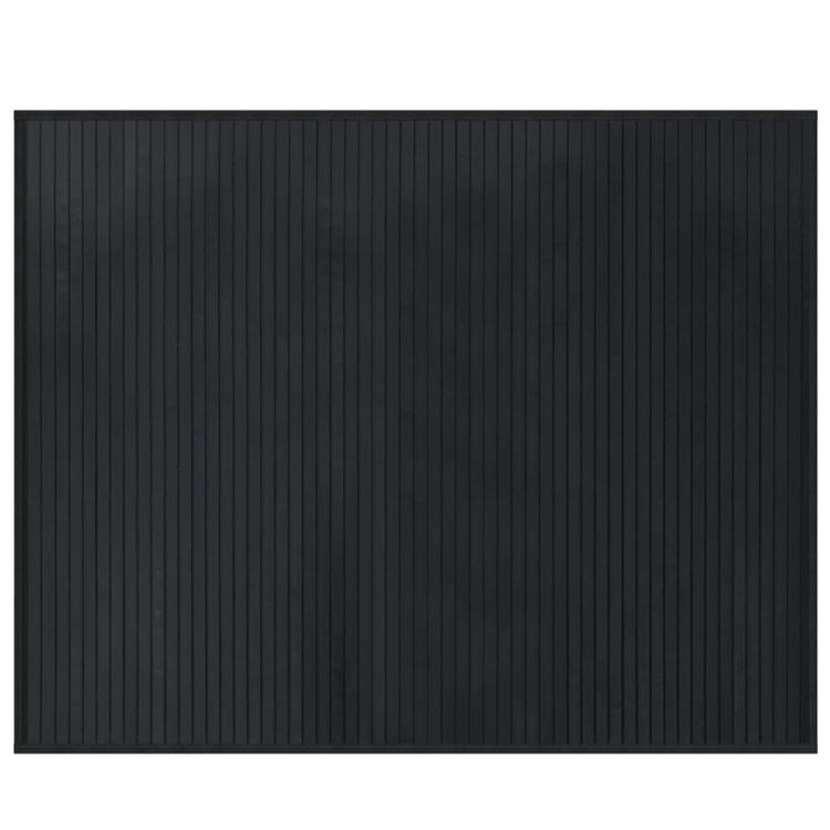 Vidaxl vloerkleed rechthoekig 80x100 cm bamboe zwart