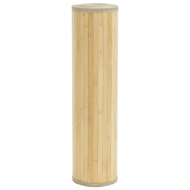 Vidaxl vloerkleed rechthoekig 80x100 cm bamboe lichtnaturel