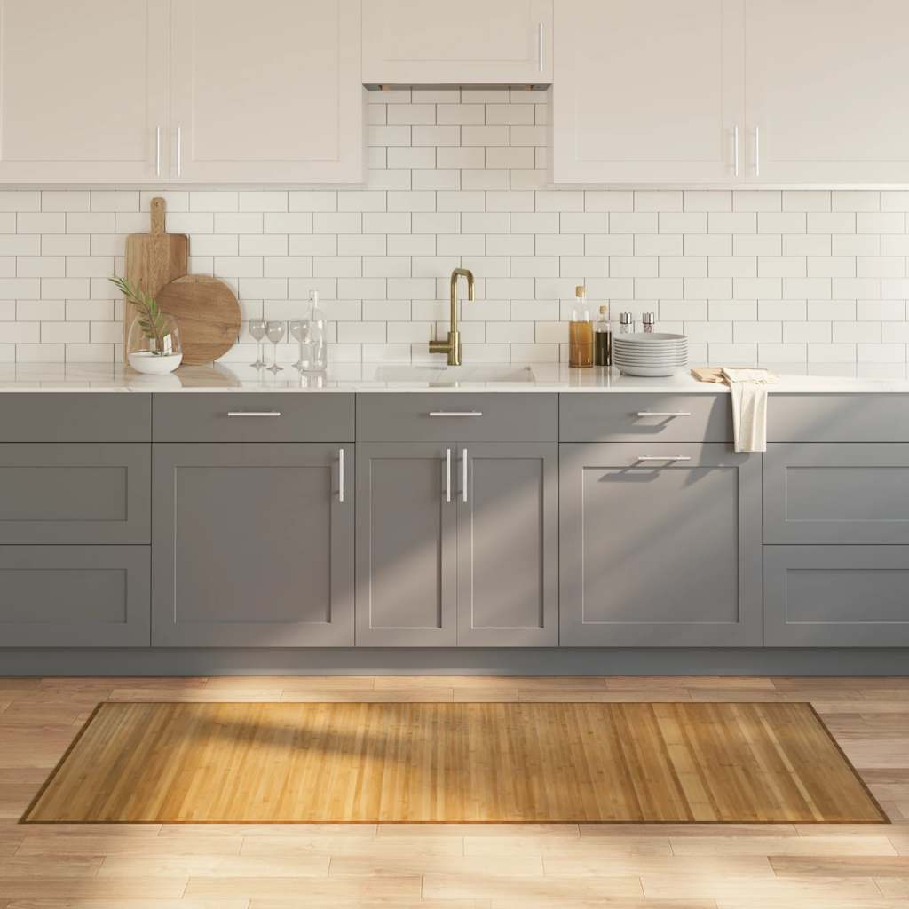 Vidaxl vloerkleed rechthoekig 80x200 cm bamboe naturel
