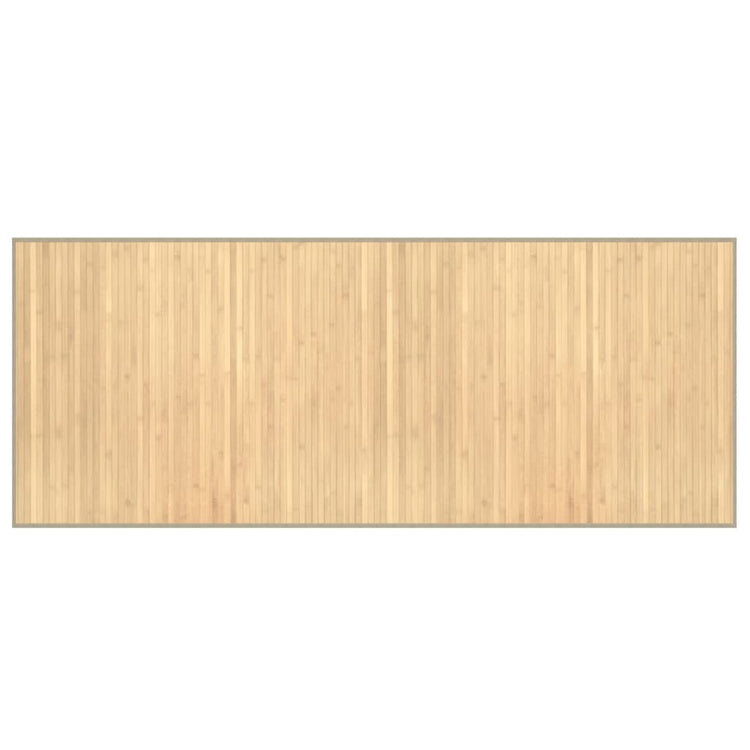 Vidaxl vloerkleed rechthoekig 80x200 cm bamboe lichtnaturel