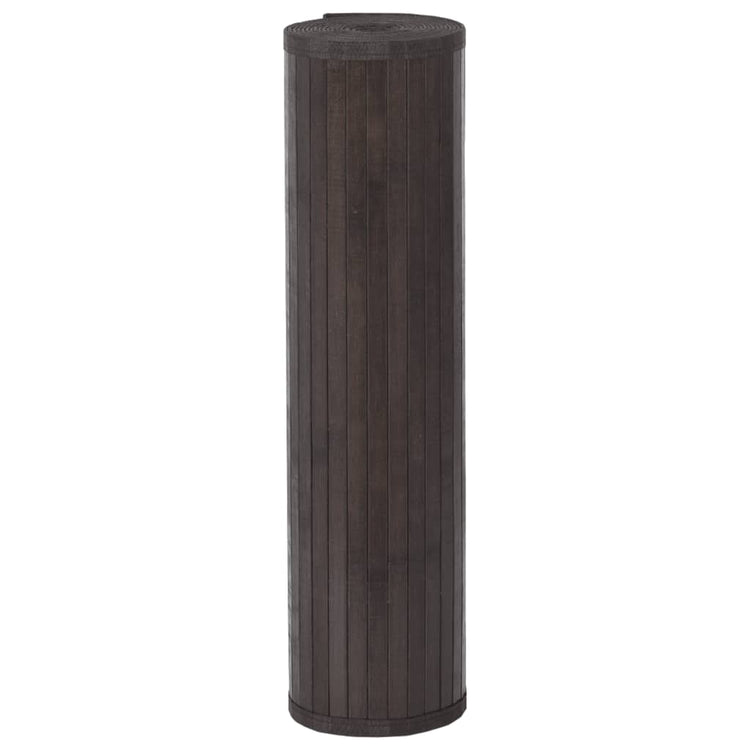 Vidaxl vloerkleed rechthoekig 80x200 cm bamboe donkerbruin