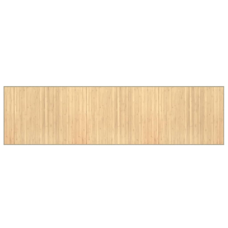 Vidaxl vloerkleed rechthoekig 80x300 cm bamboe lichtnaturel